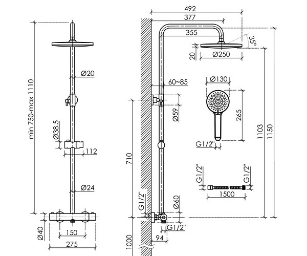 душевая система SANCOS TEO