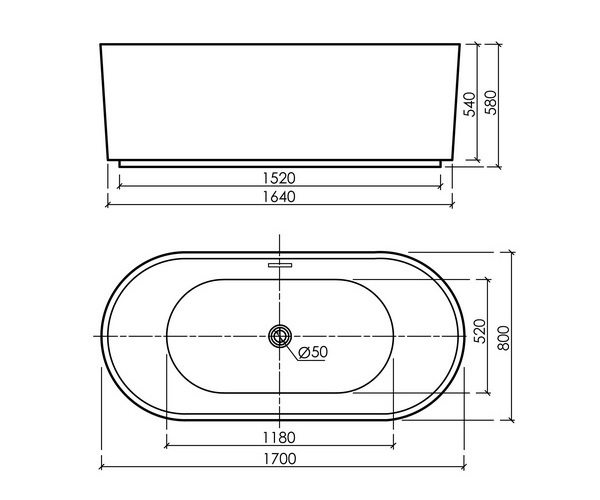 ванна акриловая SANCOS VIVIA 170х80