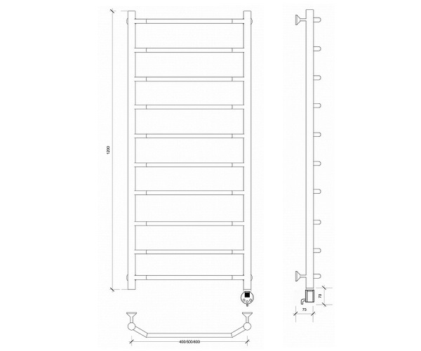 полотенцесушитель SECADO АГАТА-1 500х1200