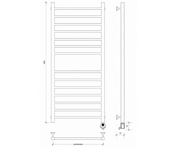 полотенцесушитель SECADO ТРИАДА-4 500х1200