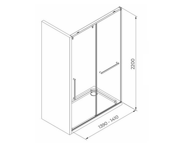 душевая дверь TERMINUS АЛЬБА 01 140
