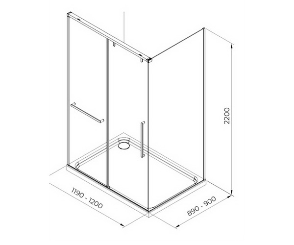 душевое ограждение TERMINUS АЛЬБА 02 120х90