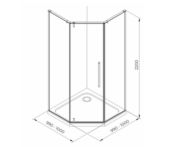 душевое ограждение TERMINUS АЛЬБА 04 100
