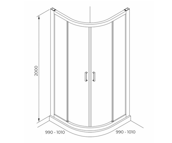 душевое ограждение TERMINUS СОРЕНТО 06 100