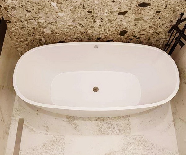 ванна из литьевого мрамора VECONI IMPERIA 170х80 черная