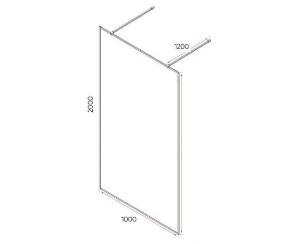 душевое ограждение VECONI KR-90B 100