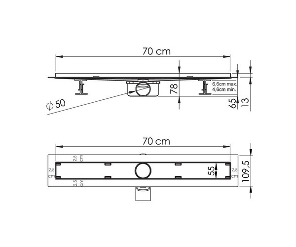 душевой канал VINCEA ALMIRA 700