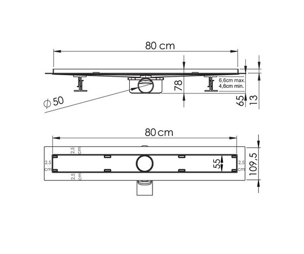 душевой канал VINCEA ALMIRA 800