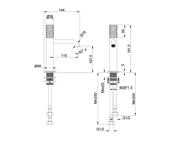 смеситель для раковины VINCEA AURA