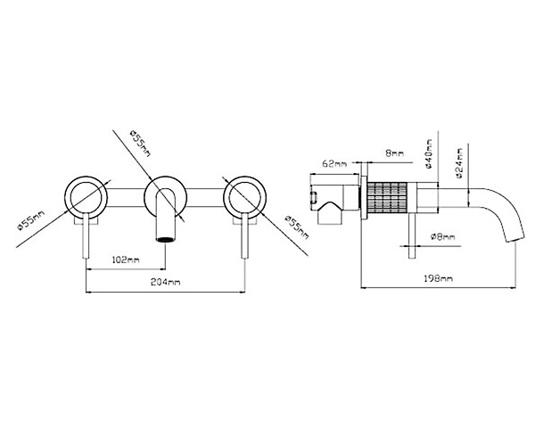 смеситель для раковины VINCEA GROOVE