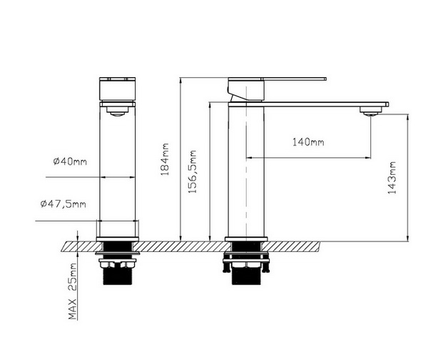 смеситель для раковины VINCEA LINEA