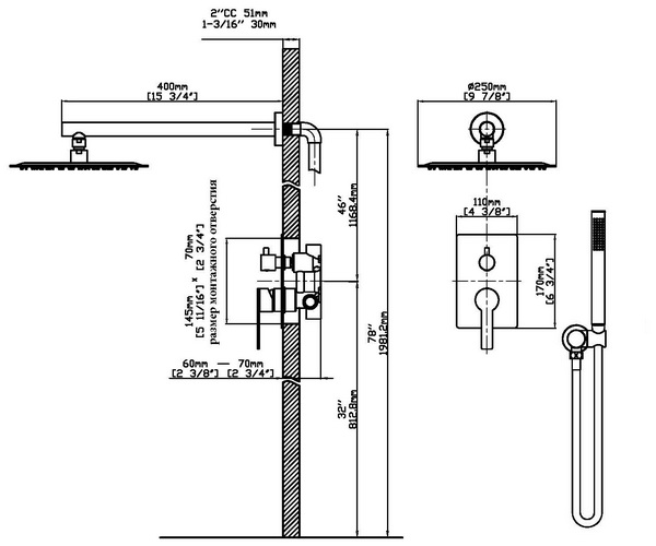 душевая система VINCEA LINEA