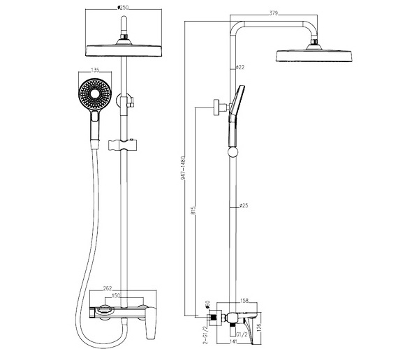 душевая система VINCEA PURO