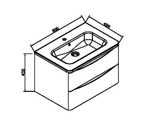 тумба с раковиной VINCEA ROBERTA 80