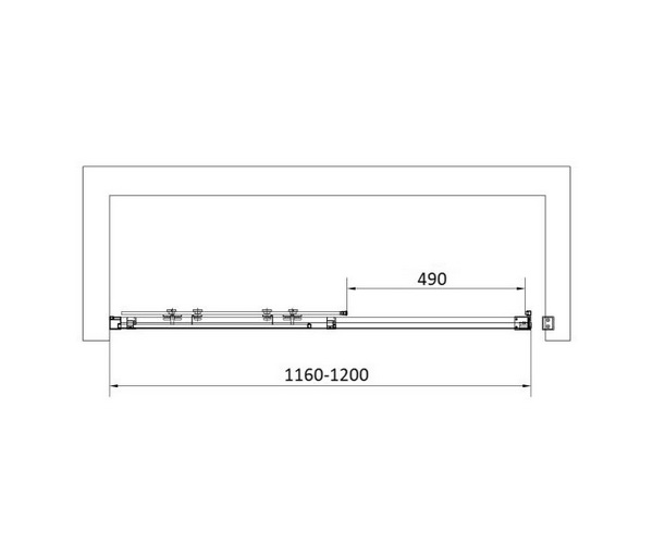 душевая дверь VINCEA SLIM 6 120