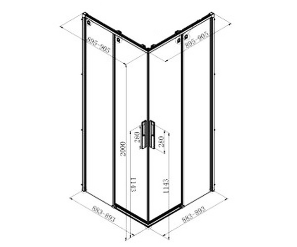 душевое ограждение VINCEA ULTIMA 90