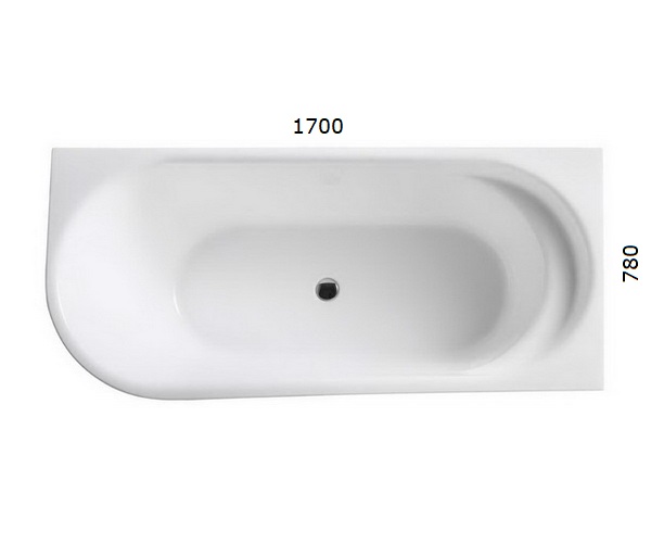 ванна акриловая VINCEA VBT-301-1700R 170х78