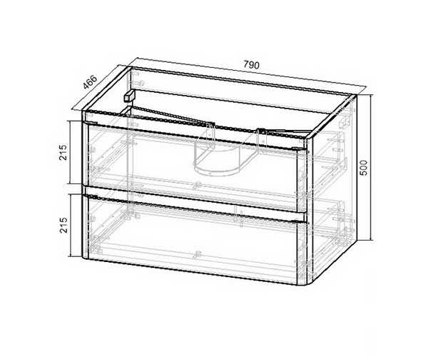 тумба с раковиной VINCEA VICO 80