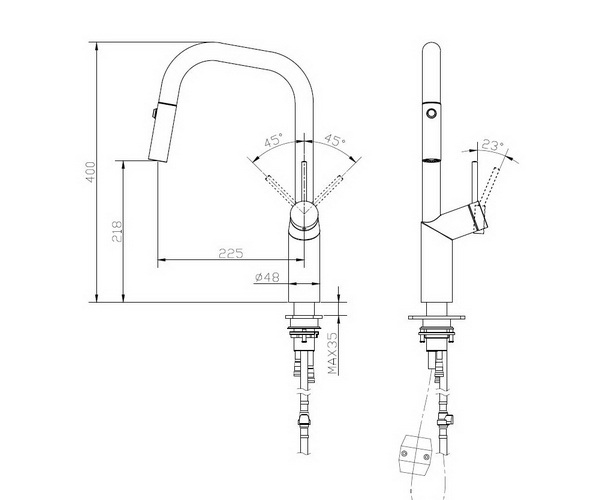 смеситель для кухни VINCEA VKF-107GM