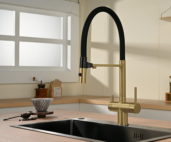 смеситель для кухни VINCEA VKF-120BG с каналом для питьевой воды