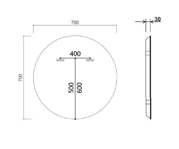 зеркало VINCEA VLM-3DE700B 70