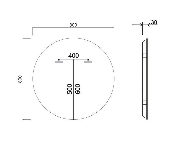 зеркало VINCEA VLM-3DE800B 80