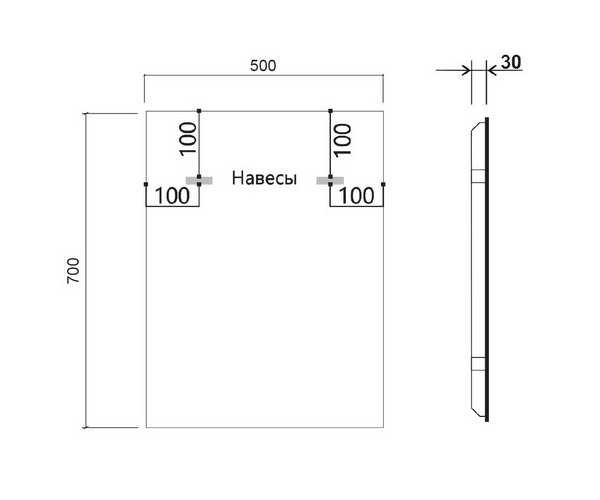 зеркало VINCEA VLM-3VN500B 50