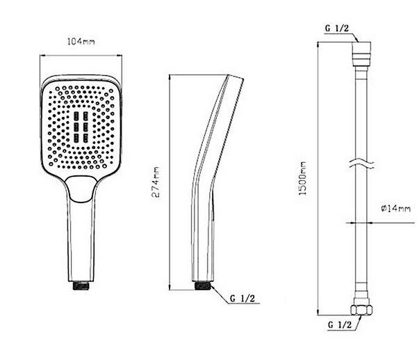 душевой набор VINCEA