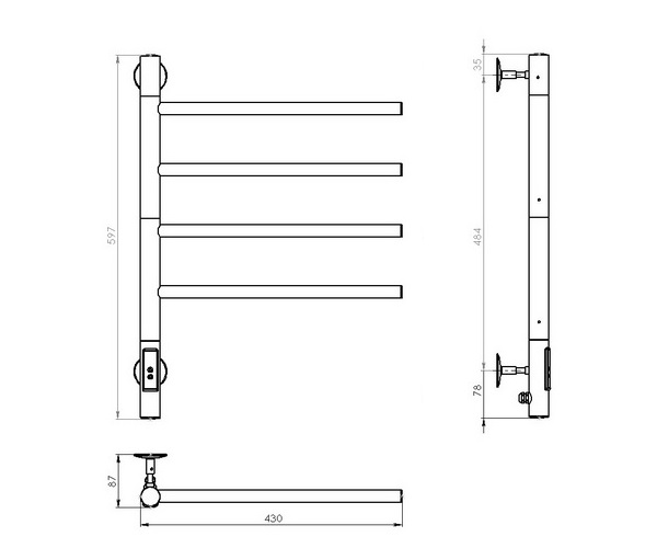 полотенцесушитель VINCEA 430х600