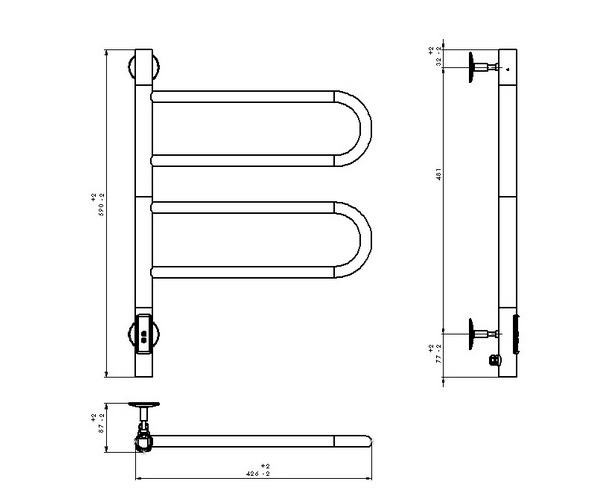 полотенцесушитель VINCEA 440х600