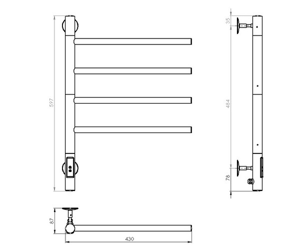 полотенцесушитель VINCEA 430х600
