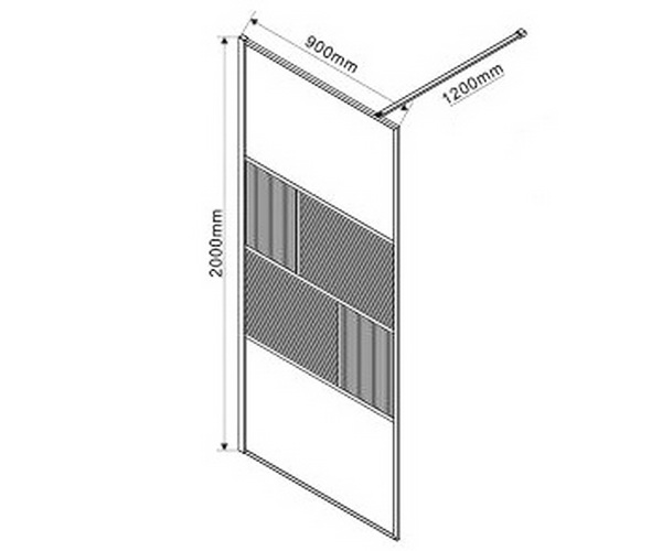 душевое ограждение VINCEA WALK-IN ART 90