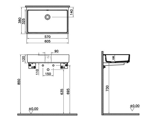 раковина VITRA ARCHIPLAN 60