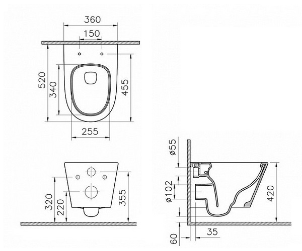 унитаз VITRA M50