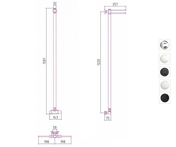 полотенцесушитель СУНЕРЖА ЛАЙК 140х1200