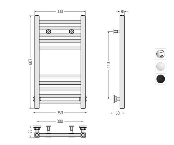 полотенцесушитель СУНЕРЖА МОДУС 400х600