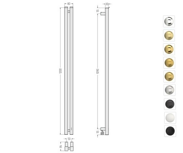 полотенцесушитель СУНЕРЖА ФЬОРД 4.0 50х1200
